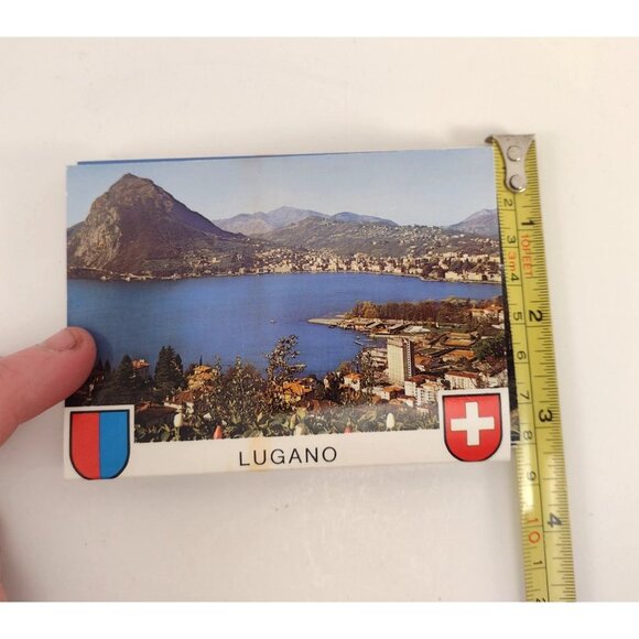Vintage Switzerland Accordion Fold Postcard Lugano San Salvatore Scenic Mountain - Picture 7 of 7